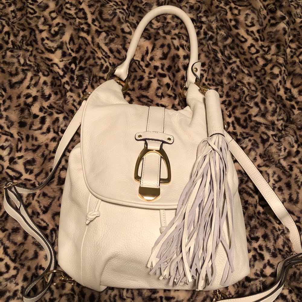 Leather backpack purse